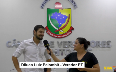 Vereador Diluan Luiz Palombit (PT) se despede da Câmara Municipal de Vereadores de Palmitos