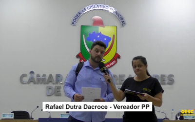 Vereador e Presidente  do Partido PP  Rafael Dutra Dacroce fala sobre assuntos tratados na 1° Sessão do Ano.