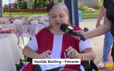 Feirante Vanilde Behling fala sobre artesanatos que produz