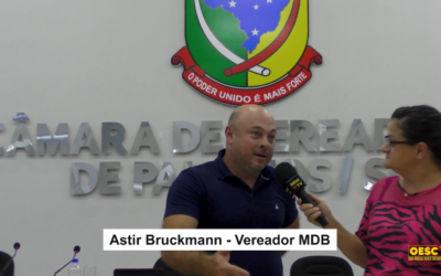 Vereador Astir Bruckmann do MDB fala sobre sua passagem no Legislativo de Palmitos