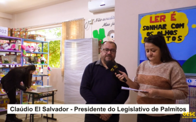 Presidente do Legislativo de Palmitos Claudio El Salvadorv fala sobre Eleição Vereador Mirim Jovem