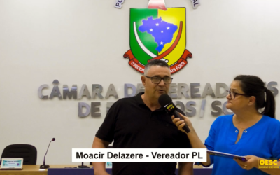 Vereador Moacir Delazare do Partido PL fala sobre repasse pra o HRP de Palmitos