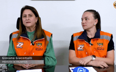 PREFEITA DE PALMITOS E SECRETÁRIA DE AGRICULTURA DETALHAM AÇÕES APÓS TORNADO