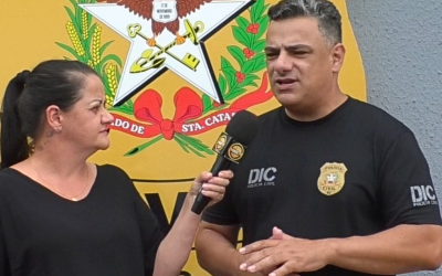 Delegado Éder Matte destaca ações contra o crime durante entrega de obra em Caibi