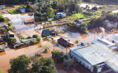 FORTES CHUVAS NA REGIÃO OESTE DE SC E NORTE DO RS CAUSAM ENCHENTE EM PALMITOS PELA PRIMEIRA VEZ EM 2026