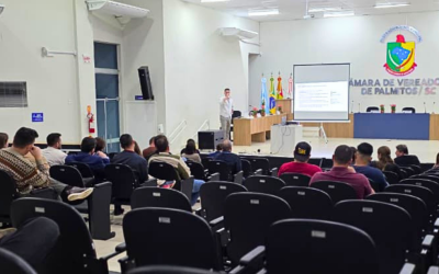 Plano Diretor de Palmitos é debatido com Élcio Demossi, Deocir Orsolin e Gelson Bridi